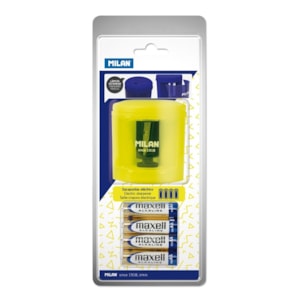 Afia Lápis Milan, Power Sharp, eléctrico, 1 furo, amarelo