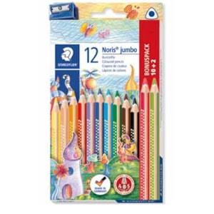 Lápis Cor Staedtler Noris Jumbo Refª 128NC12P1 c/12 cores