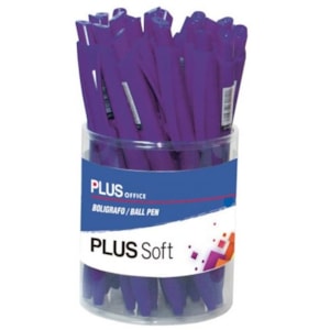 Esferográfica Plus Soft, Retrátil, Exp. 25, R81041, Violeta