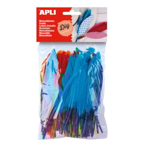 Penas cores sortidas, Apli 13060, Blister c/100 Uni.