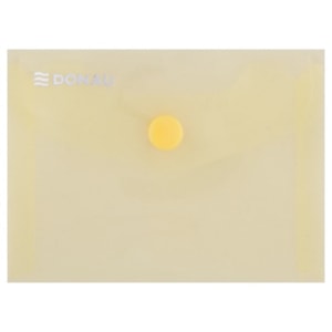 Envelope PP c/ botão Donau A6, (115X150), amarelo