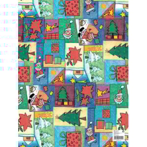 Papel Fantasia Natal 70x100, Emb. c/25 Fls. Refª 605
