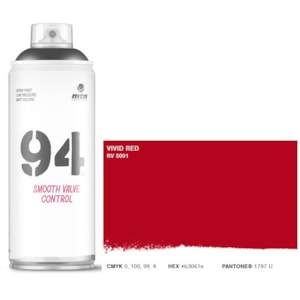 Tinta Spray MTN 94, 400 ml, RV3001, Vermelho Vivo