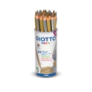 Lápis Cor Giotto Mega Refª 518000, Emb. c/24, Ouro+prata