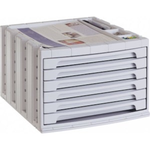 Bloco de 6 Gavetas Archivotec  Refª 6006, cinza