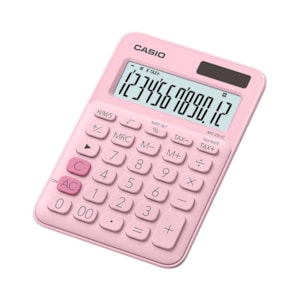 Máquina Calcular Casio MS-20UC -PK, 12 Dig. Rosa
