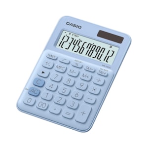 Máquina Calcular Casio MS-20UC -LB, 12 Dig. Az. Claro