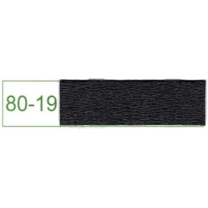 Papel Crepe Kruzeiro, Peça c/0.50X2.5m, Refª 80-19, Preto