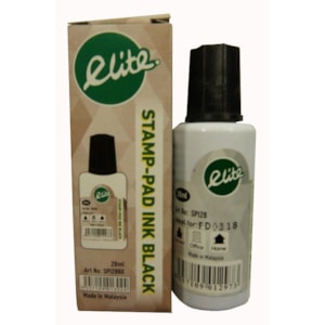 Tinta p/almofada carimbo Elite, 28ml, Preto
