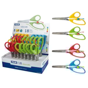 Tesoura Milan 14,4cm Ref.1489818, c/ retorno (Ponta Redonda)