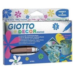 Marcador Giotto Decor Metal Cxa c/5 Refª 452900
