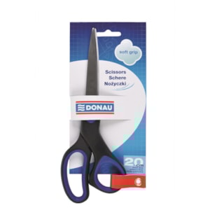 Tesoura Donau, Cabo Plástico, soft grip, 20cm,