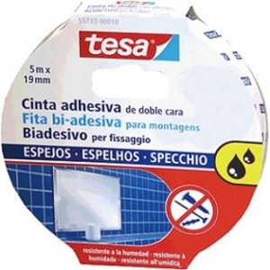 Fita Cola Tesa Dupla 5mx19mm Ref.55733 p/ espelhos, Transp.