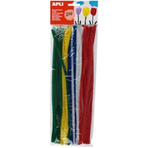 Chenille Apli 6mmX30Cm, R13065, Bl. c/50 tiras sortidas