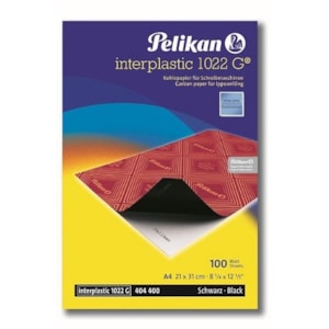 Papel Quimico Pelikan A4, Preto, Interplastic 1022G cx.100
