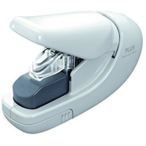 Máquina Agrafar s/agrafes Plus SL106AB, paper clinch, Branco