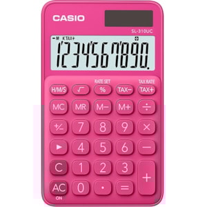 Máquina Calcular Casio SL-310UC -RD, 10 Dig. Vermelho