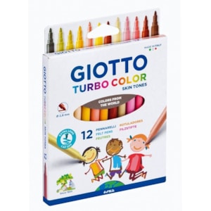 Marcador Giotto Turbo Color Skin Tones c/ 12 Ref.526900