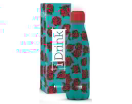 Garrafa Térmica Inox, p.dupla, 500ml, ID0079, Tatoo Rosas