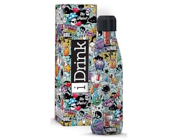 Garrafa Térmica Inox, p.dupla, 500ml, ID0085, Grafitti