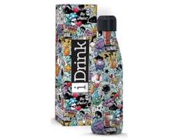 Garrafa Térmica aço Inox, p. dupla, 750ml, ID0716, Grafitti