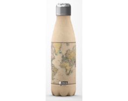 Garrafa Térmica aço Inox, p. dupla, 1000ml, ID1008, Mapa