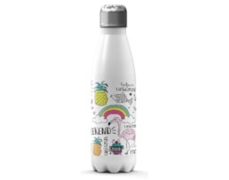Garrafa Térmica aço Inox, p. dupla, 750ml, ID0709, Unicórnio