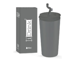 Copo térmico aço Inox, p. dupla, 350ml, ID0207, Cinza