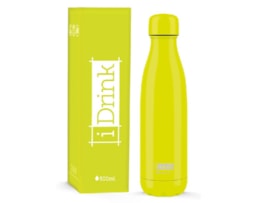 Garrafa Térmica aço Inox, p. dupla, 500ml, ID0403, Amarelo