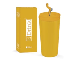 Copo térmico aço Inox, p. dupla, 350ml, ID0212, Laranja