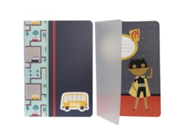 Caderno A5 Agraf. PP, Ancor, 48 fls./90g,  Play Me, Paut