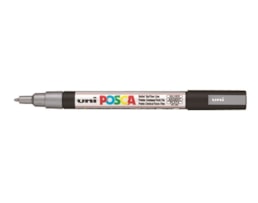 Marcador Uni Posca PC-3M, traço 0,9-1,3mm, Prata