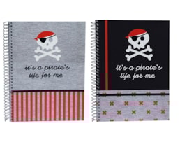 Caderno A5 Ancor, Esp, C/D, 80Fls/90g. B`log Pirates, Quad.