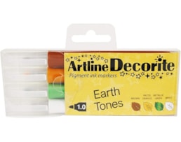 Marcador Artline Decorite, pemanente, 1mm c/ 4, tons terra