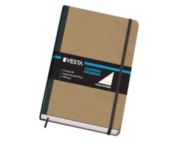 Caderno Notas Vesta Natural, c/Elástico, A5, 96fls./80g Paut