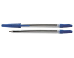 Esferográfica Office Produts, cristal, Ponta média, Azul