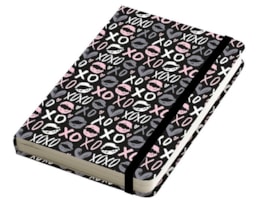 Notebook A5 Ambar C/Dura, c/elásticos,  Xoxo, Paut.