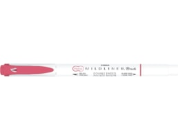 Marcador Zebra Mildliner, cool, brush, Duplo, vermelho