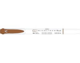 Marcador Zebra Mildliner, warm, brush, Duplo, castanho