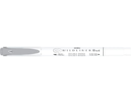 Marcador Zebra Mildliner, cool, brush, Duplo, cinza