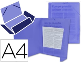 Capa Plástica C/Elástico, Lider CG69, PP, A4, Azul