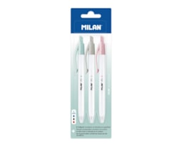 Esferográficas Milan P1, Antibacteriana, Bl. c/3 cores
