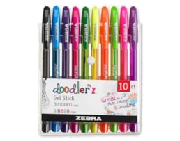 Esferografica Zebra Doodler`z Gel, Neon&fashion, Bl. c/10