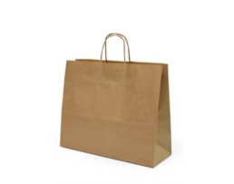 Saco c/ asa torcida 36X12X31cm (Solf.) Kraft