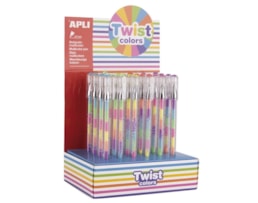 Esferográfica Apli, Twist Colors, Gel, 17498, Exp. 24Un