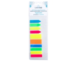 Notas Adesivas Ingeniox, c/10X20, cores neon, p/ cad. discos