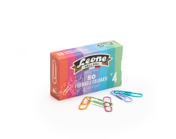 Clips Leone, nº 4 (32mm) Plastificados cores sort. Cx. 50