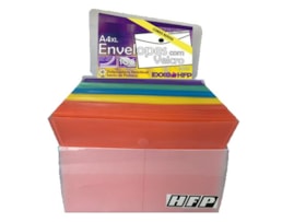 Envelope Plástico c/Velcro HFP A4 Ref.901, Exp. c/120 Sort.