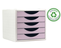 Bloco de 5 Gavetas Archivotec  Refª 4005, Rosa Pastel