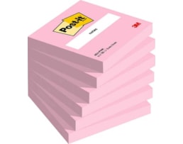 Blocos Post It 3M 76x76mm Ref.654-P, 100fls. Rosa Pastel